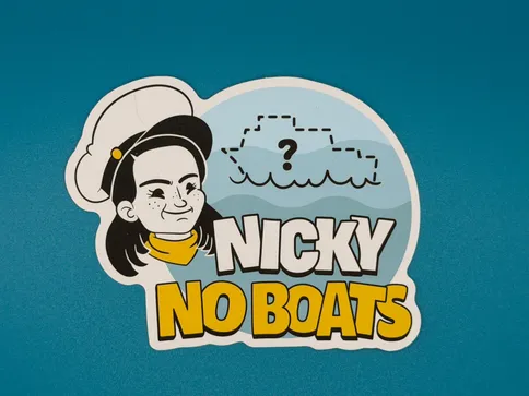 #NickyNoBoats Sticker