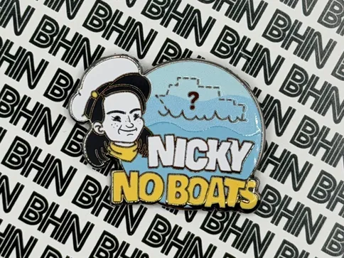#NickyNoBoats Enamel Pin