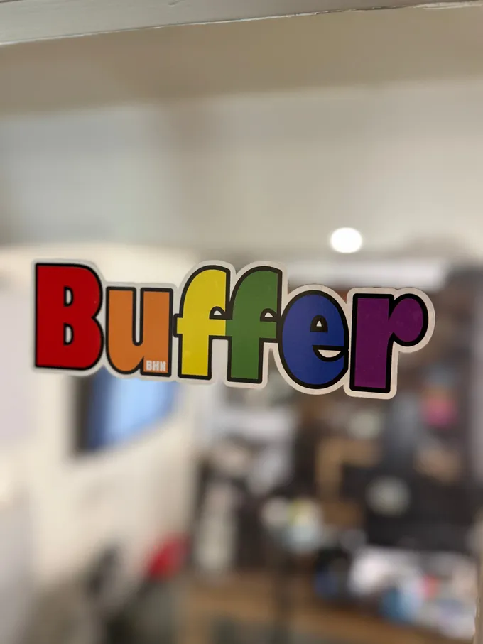 Buffer Rainbow Sticker
